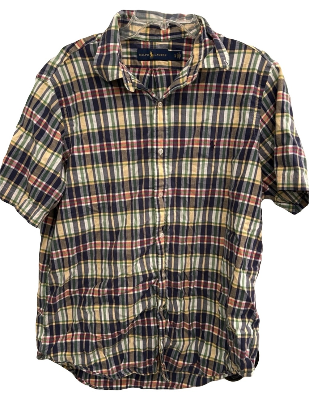 Ralph Lauren Multicolor Plaid Short Sleeve Button-Down Shirt